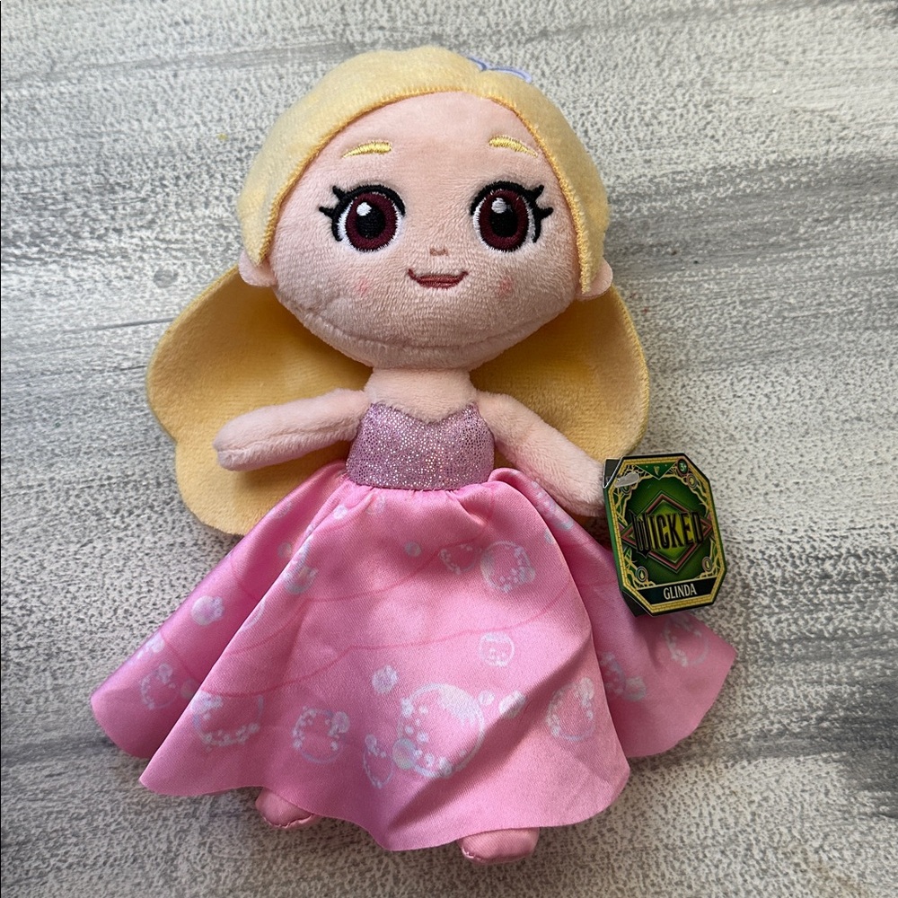 Wicked For Good Glinda Upland Plush Toy 10’with Pink Bubble Dress NWT